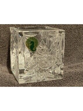Vintage Holiday Waterford Crystal Votive/Tealight  2.75”H x 2.5”W Candle Holder